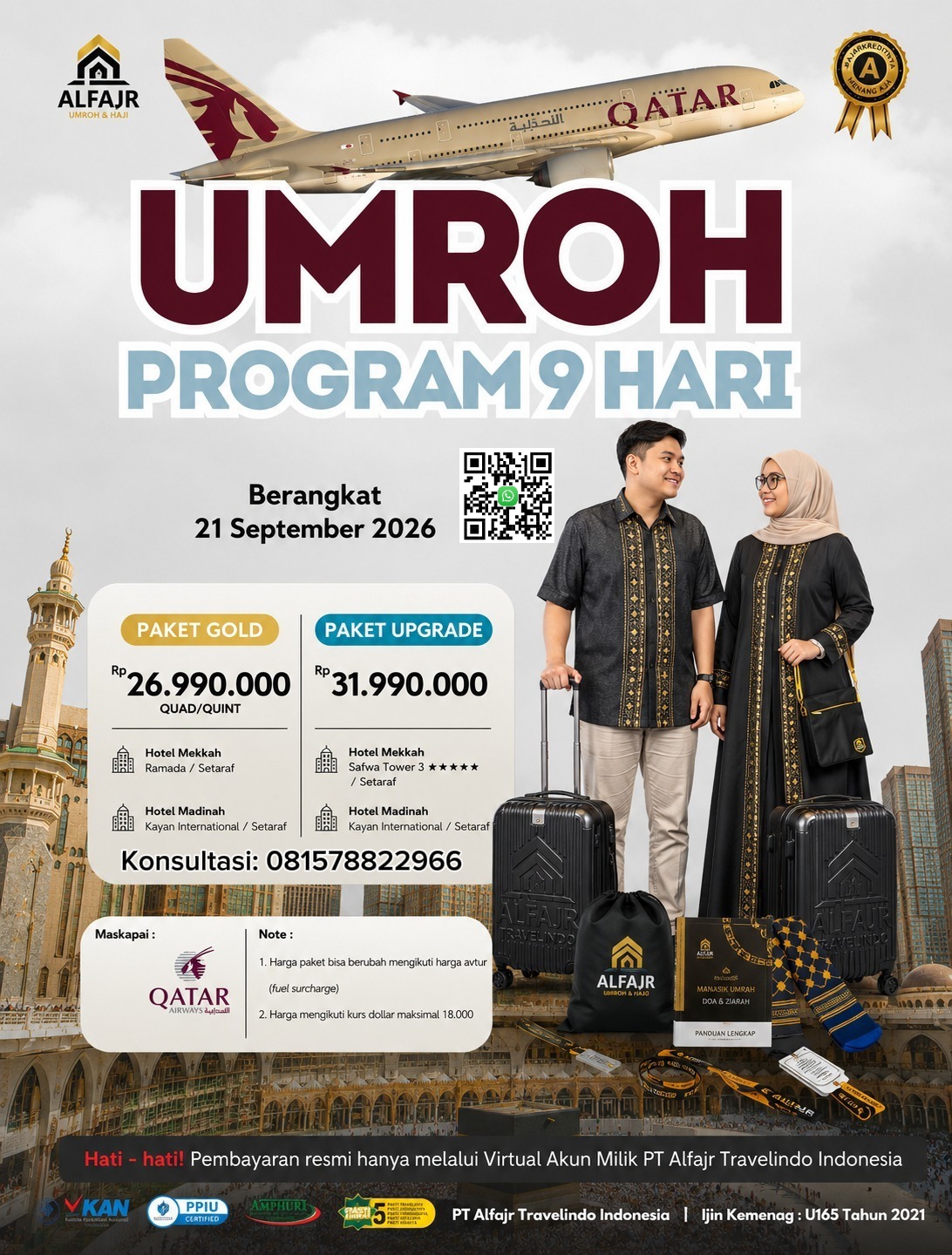 Qatar 9 Hari 2026 Official Pusat Solo Alfajr Umroh Purworejo Haji Khusus Kebumen Magelang Wonosobo Temanggung Yogya Kulonprogo 21 September 2026