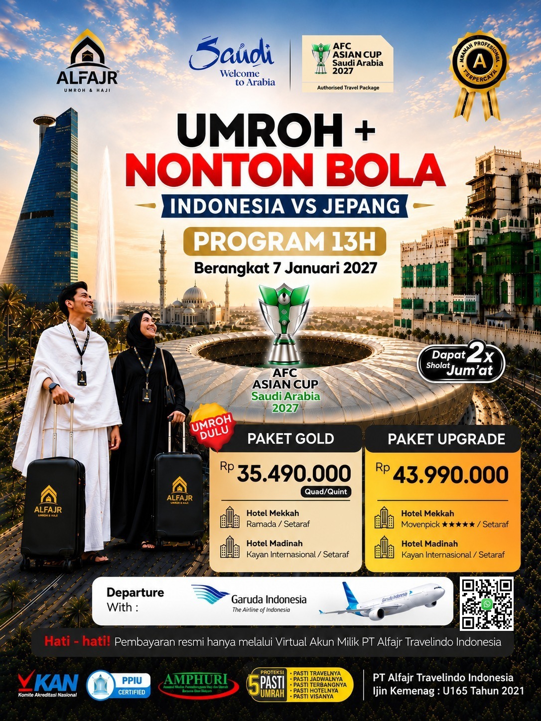 Garuda 13 Hari 2026 Official Pusat Solo Alfajr Umroh Purworejo Haji Khusus Kebumen Magelang Wonosobo Temanggung Yogya Kulonprogo Bantul Sleman 7 Januari 2027