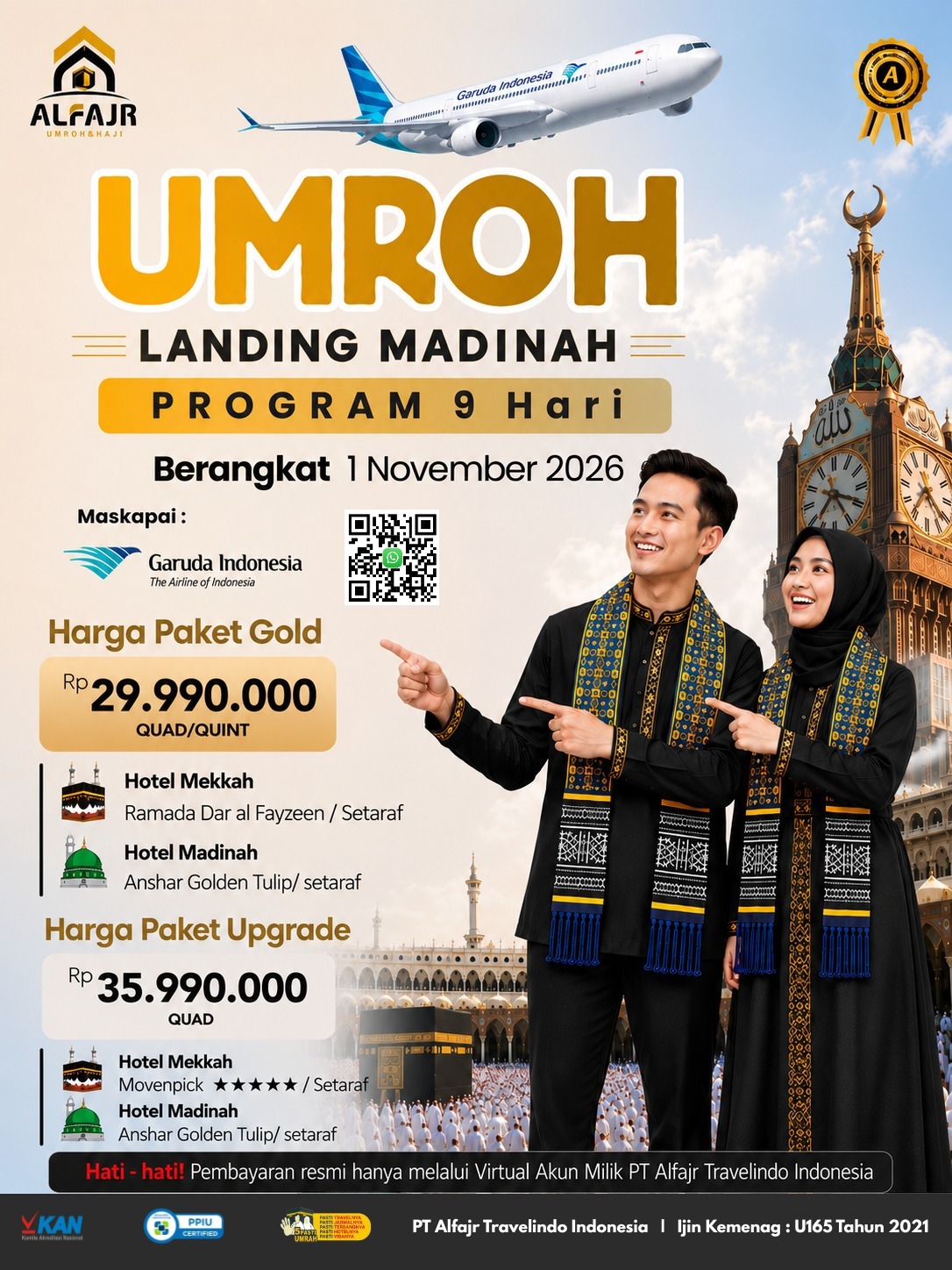 Garuda 9 Hari 2026 Landing Madinah Official Pusat Solo Alfajr Umroh Purworejo Haji Khusus Kebumen Magelang Wonosobo Temanggung Yogya Kulonprogo Bantul Sleman Gunung Kidul 1 November 2026