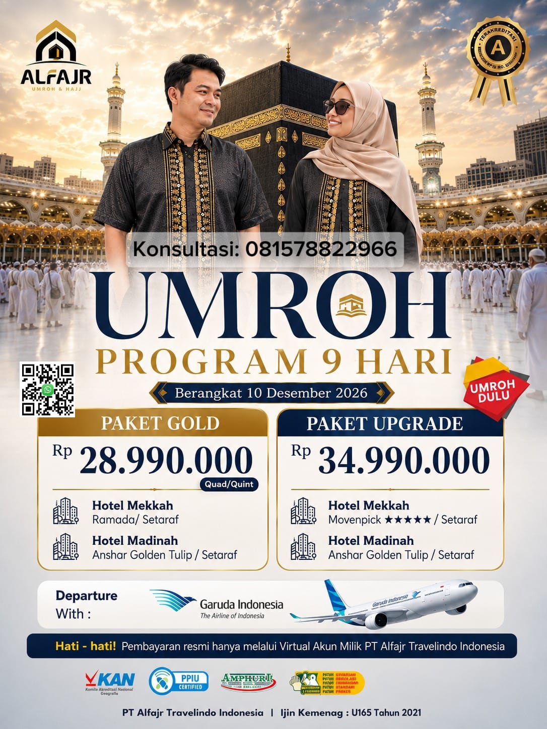 Garuda 9 Hari 2026 Official Pusat Solo Alfajr Umroh Purworejo Haji Khusus Kebumen Magelang Wonosobo Temanggung Yogya Kulonprogo Bantul Sleman 10 Desember 2026