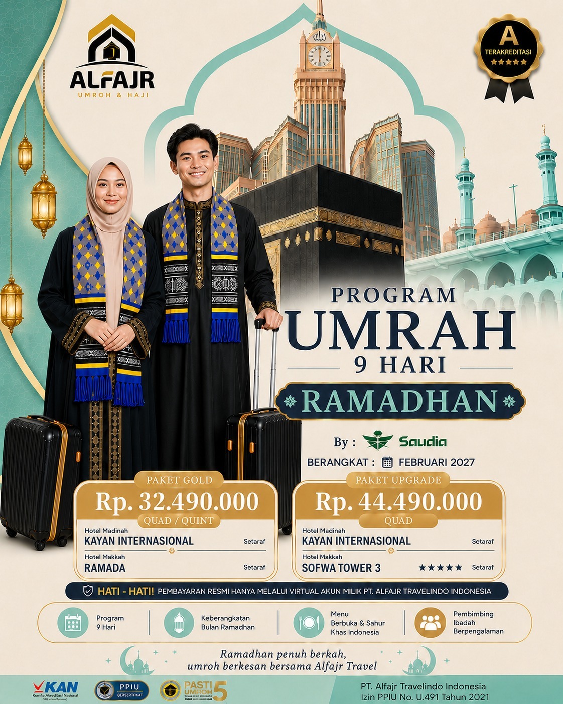 Umrah Ramadhan Saudia 9 Hari 2026 Official Pusat Solo Alfajr Umroh Purworejo Haji Khusus Kebumen Magelang Wonosobo Temanggung Yogya Kulonprogo Bantul Sleman Gunung Kidul Februari 2027