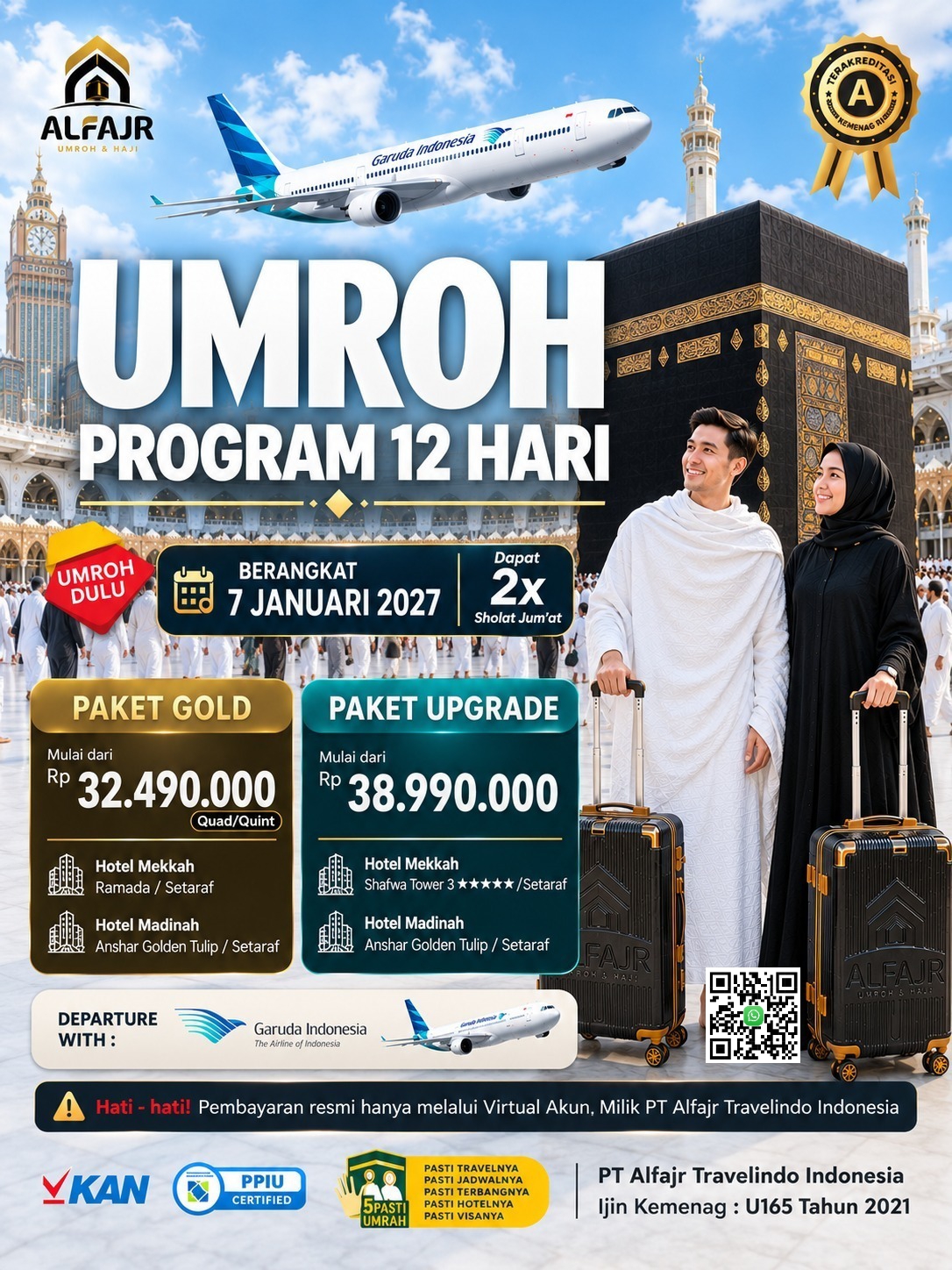 Garuda 12 Hari 2026 Official Pusat Solo Alfajr Umroh Purworejo Haji Khusus Kebumen Magelang Wonosobo Temanggung Yogya Kulonprogo Bantul Sleman Gunung Kidul 7 Januari 2027