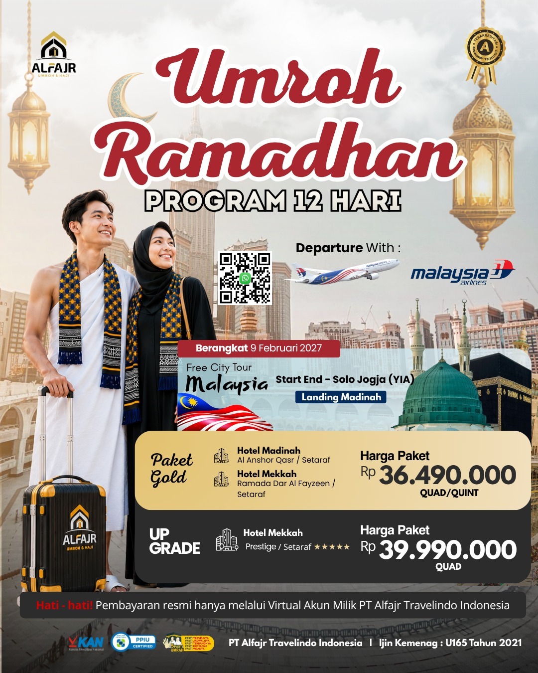 Ramadhan Start YIA 12 Hari 2026 Official Pusat Solo Alfajr Umroh Purworejo Haji Khusus Kebumen Magelang Wonosobo Temanggung Yogya Kulonprogo Bantul Sleman Gunung Kidul 9 Februari 2027