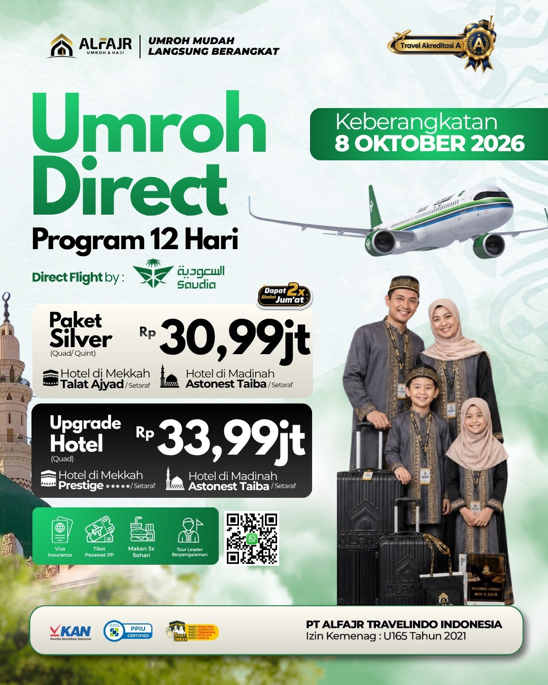 Saudia 12 Hari Official Pusat Solo Alfajr Umroh Purworejo Haji Khusus Kebumen Magelang Wonosobo Temanggung Yogya Kulonprogo Bantul Sleman Gunung Kidul 8 Oktober 2026