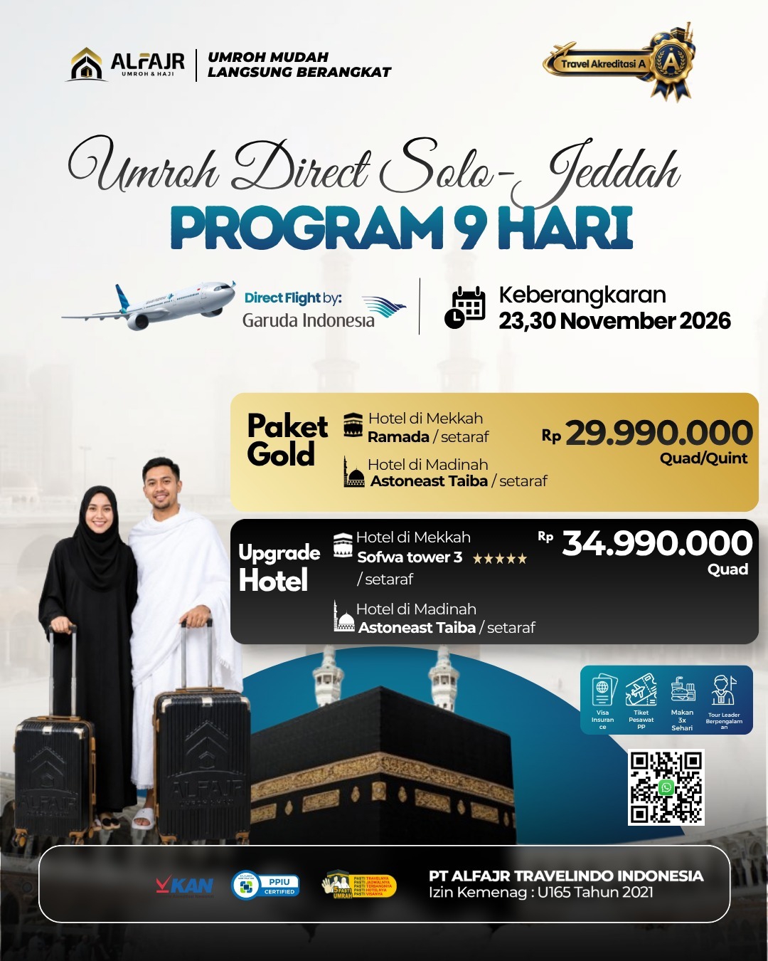 Garuda 9 Hari Direct Solo Jeddah Official Pusat Alfajr Umroh Purworejo Haji Khusus Kebumen Magelang Wonosobo Temanggung Yogya Kulonprogo Bantul Sleman Gunung Kidul 6 Desember 2026