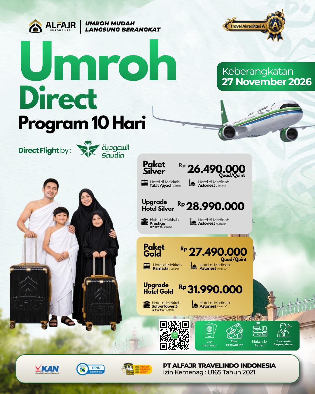 Saudia 10 Hari Official Pusat Solo Alfajr Umroh Purworejo Haji Khusus Kebumen Magelang Wonosobo Temanggung Yogya Kulonprogo Bantul Sleman Gunung Kidul 27 November 2026