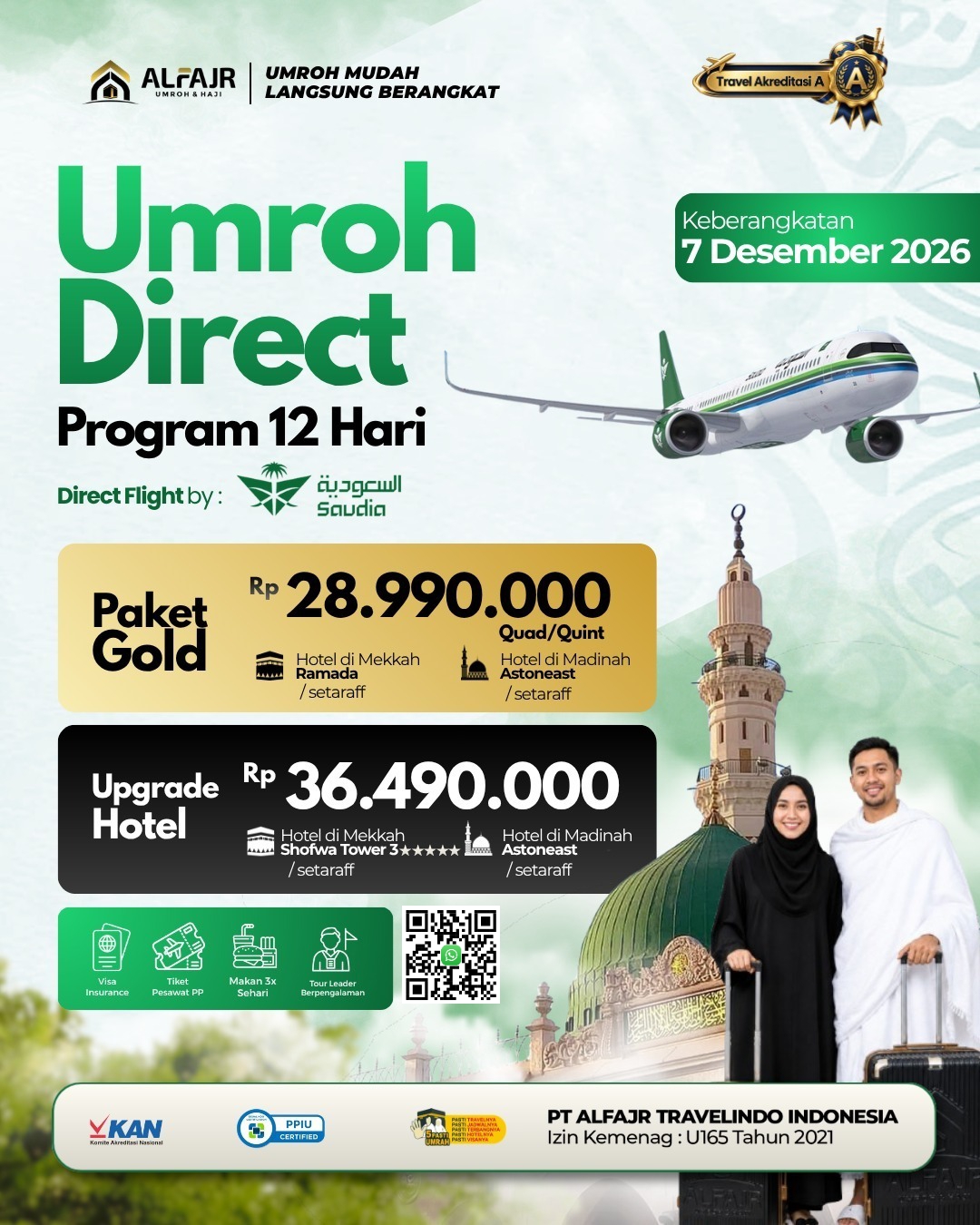 Saudia 12 Hari Official Pusat Solo Alfajr Umroh Purworejo Haji Khusus Kebumen Magelang Wonosobo Temanggung Yogya Kulonprogo Bantul Sleman Gunung Kidul 7 Desember 2026