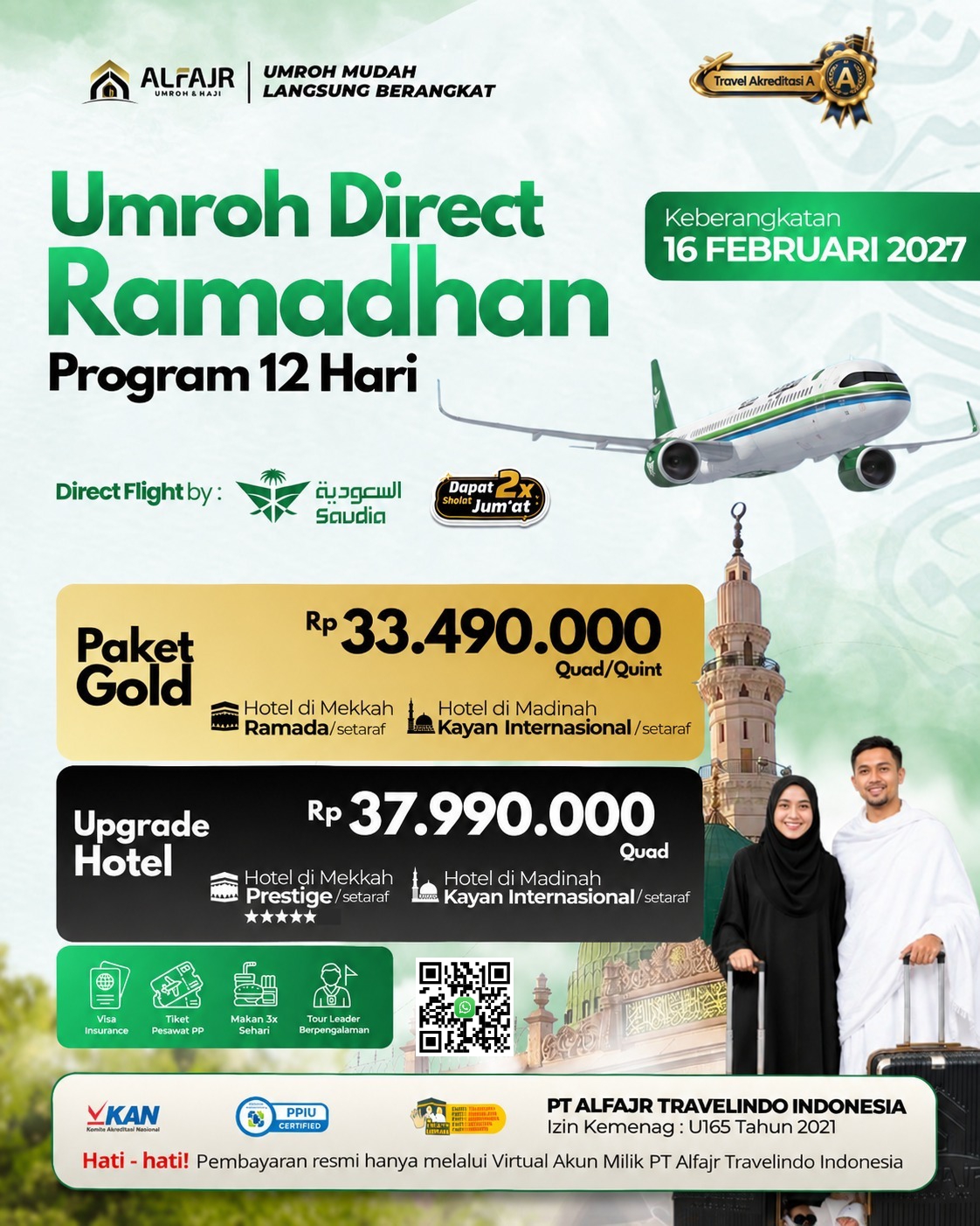 Saudia Umroh Ramadhan 12 Hari Direct Official Solo Pusat Alfajr Umroh Purworejo Haji Khusus Kebumen Magelang Wonosobo Temanggung Yogya Kulonprogo Bantul Sleman Gunung Kidul 16 Februari 2027